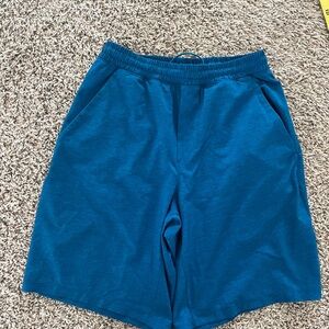 Men's Lululemon pacesetter Heather Blue Shorts no liner